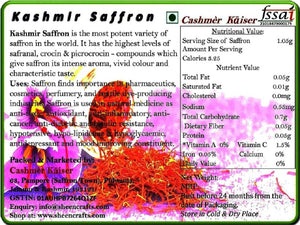 Cashmer Kaiser - Kashmir Saffron Mongra Grade I, 01 gram